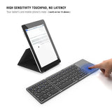 Foldable keyboard with touchpad